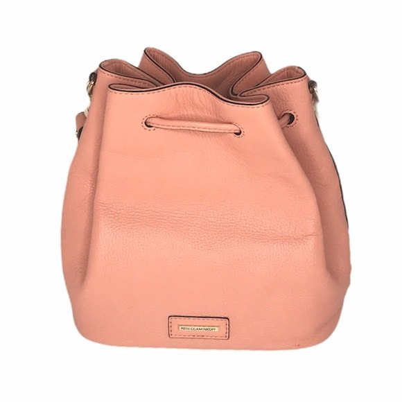 Rebecca Minkoff Leather Bucket Bag Apricot Peach Pink - Picture 3 of 11